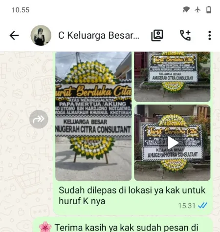 Pengiriman Papan Bunga Duka Tendean